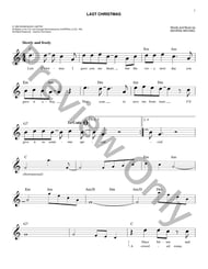 Last Christmas piano sheet music cover